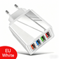 🔌 4‑ports USB-lader – 10W, intelligent strømfordeling, universell kompatibilitet. Perfekt til reising og hjemmebruk! ⚡✨