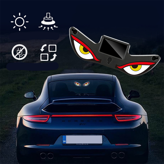 🚗 Dynamisk LED-bakruteskjerm – vampyr djeveøye emoji-panel – dekorativt autolys