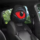 👁️‍🗨️🚗 Devil's Eye bil nakkestøttetrekk – unikt gotisk design – tøyelig strekkstoff – enkelt å montere og vaske