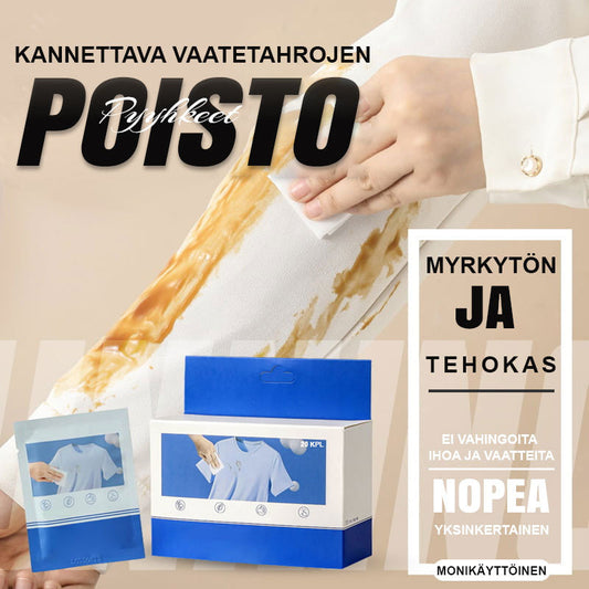 Pousbo® Bærbare flekkfjerningsservietter for klær