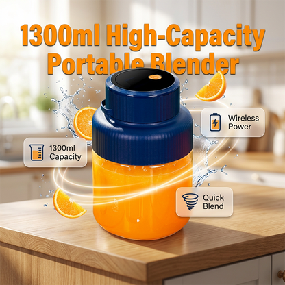 🔥 SALG 50% RABATT! ✨ 1300ml Stor Bærbar Blender 🍹 Friskhet uansett hvor du drar