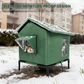 🐈 50 % RABATT NÅ! ☔ Allværs, forhøyet utendørshus for katter – vanntett, isolert og sammenleggbart – perfekt for utekatter hele året 🏠