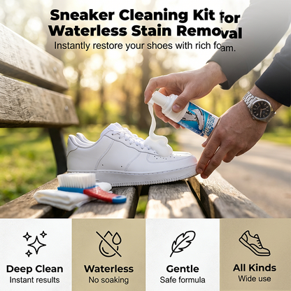 🔥 NYHET: 50 % RABATT i en begrenset periode – Skorengjøringsmousse-sett – Profesjonelle resultater på sekunder 🧼kjøp 1 få børste & håndkle gratis✨👟
