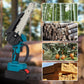🌲 50% RABATT – Batteridrevet kjedesag – 2580W motor – kutter 30cm tykke stammer – lang batteritid – lett & ergonomisk – sikker & slitesterk – for felling og vedproduksjon