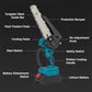 🌲 50% RABATT – Batteridrevet kjedesag – 2580W motor – kutter 30cm tykke stammer – lang batteritid – lett & ergonomisk – sikker & slitesterk – for felling og vedproduksjon