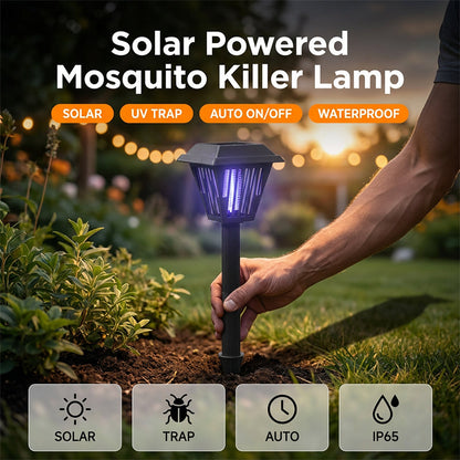 🏡 50% RABATT – 2-i-1 mygglampe & hagelys – solcelle – LED – spyd/stativ – vanntett – kjemikaliefri – for hage, terrasse og camping