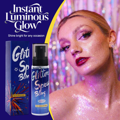 Glitterspray for kroppen med lang holdbarhet