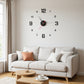 🕰️ 50% RABATT – 3D veggklokke med luminous – stille gang – borefri montering – justerbar størrelse