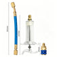 🔧 50% RABATT – A/C dye injector – hånddrevet – messingkonstruksjon – 2500 PSI slange – R134a hurtigkobling