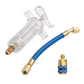 🔧 50% RABATT – A/C dye injector – hånddrevet – messingkonstruksjon – 2500 PSI slange – R134a hurtigkobling