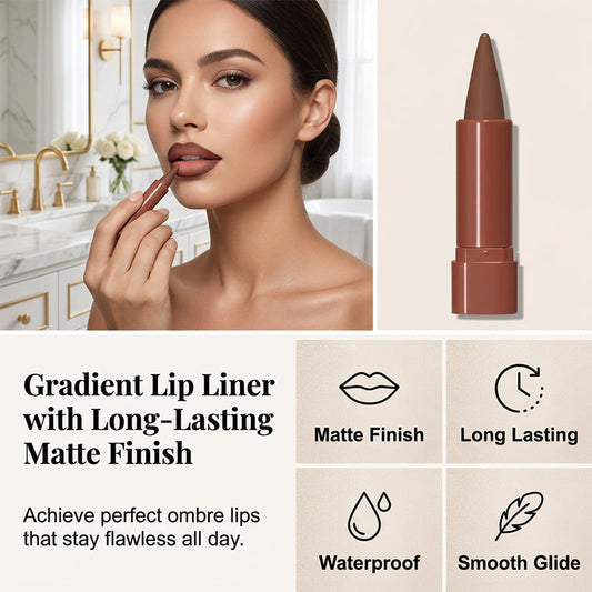 💄 50% RABATT – Dobbel-funksjon leppe-penn – presis liner & fylling – fløyelsmyk matt finish – langvarig – rik pigmentering – kremet tekstur