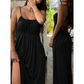 👗 LIMITED-TIME 50% OFF! ✨ Women's Drawstring Spaghetti Strap Dress – Loose Fit, Breathable, Vacation Ready 🌸
