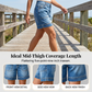 👖 50% RABATT – Stretchbare bermuda-jeans – premium denim med stretch – cargo-lommer – middels høy midje – flatterende passform – for en aktiv hverdag