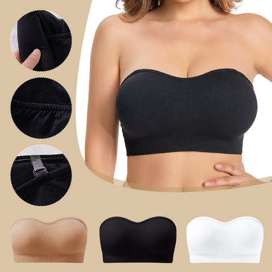 👙 50% RABATT – Bandeau BH med avtakbare stropper – trådløs – pustende – allsidig – for hverdag og fest
