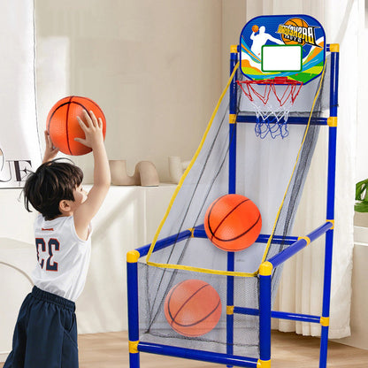 🏀50% RABATT – Basketballkurv med ballretur – smart rampe – baller ruller rett tilbake – glatte kanter – stabil – for barns utvikling