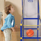 🏀50% RABATT – Basketballkurv med ballretur – smart rampe – baller ruller rett tilbake – glatte kanter – stabil – for barns utvikling