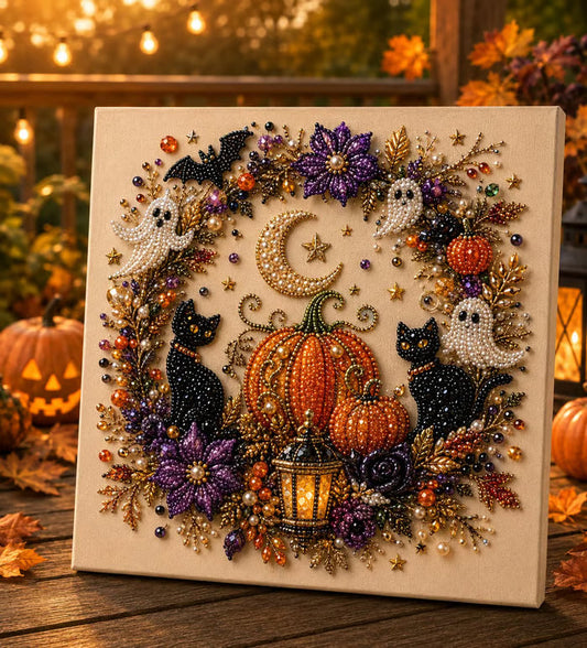 🔥Siste dag med 50 % rabatt – 👻✨DIY-sett for Halloween-spøkelsespærlekunst