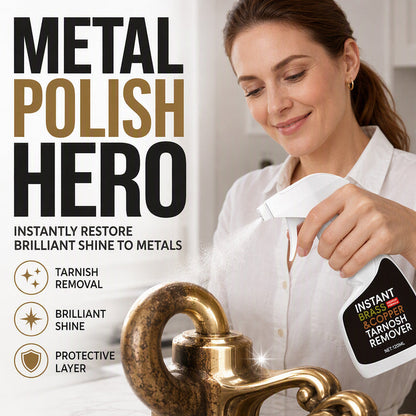 🧴 50% RABATT – Metallrens i spray – fjerner misfarging og oppbygging – gjenoppretter glans – for beslag, smykker og dekorative gjenstander – skånsom – presis påføring