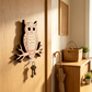 🦉 50% RABATT – Interaktiv ugle nøkkelholder – bevegelige øyne – plassbesparende – eksklusivt trykk – slitesterkt tre – enkel montering – for gang, stue og kontor
