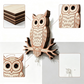 🦉 50% RABATT – Interaktiv ugle nøkkelholder – bevegelige øyne – plassbesparende – eksklusivt trykk – slitesterkt tre – enkel montering – for gang, stue og kontor