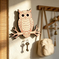 🦉 50% RABATT – Interaktiv ugle nøkkelholder – bevegelige øyne – plassbesparende – eksklusivt trykk – slitesterkt tre – enkel montering – for gang, stue og kontor