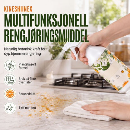 🏠 50% RABATT – Allsidig plantebasert rengjøringsmiddel – fjerner fett – glans på glass – naturlig sitrus – ett spray til alle rom – for et rent og friskt hjem