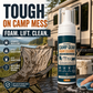 🏕️ 50% RABATT – Kraftig rengjøringsskum for campingutstyr – fjerner skitt, gressflekker og søl – allsidig – praktisk pumpe – bærbar – for turer og friluftsliv