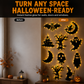 👻 50% RABATT – Halloween-lys med silhuettmønster – varm glød – enkel henging – for innendørs og utendørs – skaper skummel atmosfære – for vegger, dører og vinduer