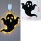 👻 50% RABATT – Halloween-lys med silhuettmønster – varm glød – enkel henging – for innendørs og utendørs – skaper skummel atmosfære – for vegger, dører og vinduer