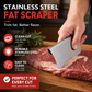 🥩 50% RABATT – Kjøttskraper med bred overflate – fjerner fett og sener – to-siders – holdbar og pålitelig – for kjøkken og grill