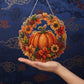 🍂 50% RABATT – Diamantmalingssett med høstkrans – akrylbase – ferdige hull – perler og verktøy inkludert – for Halloween og Thanksgiving – allsidig dekor