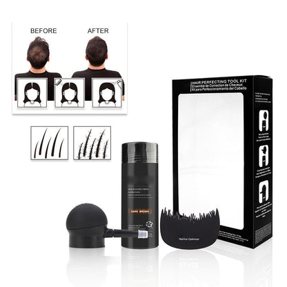 💇‍♂️ 50% RABATT – Hårbyggende fibre – øyeblikkelig volum – naturlig utseende – vanntett – enkel påføring & fjerning – for tynnende hår og skallede flekker