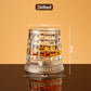 🥃 50% RABATT – 360° roterende whiskeyglass – stabil base – pregede mønstre – premium matvaregodkjent glass – allsidig bruk