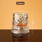 🥃 50% RABATT – 360° roterende whiskeyglass – stabil base – pregede mønstre – premium matvaregodkjent glass – allsidig bruk
