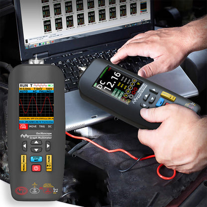⚡🔦 NÅ: 50% RABATT I EN BEGRENSET TID - Multifunksjonelt digitalt multimeter med oscilloskop - Nøyaktige målinger - LED-lommelykt - Enkel å bruke - For elektriske tester og inspeksjoner 🛠️📊✨