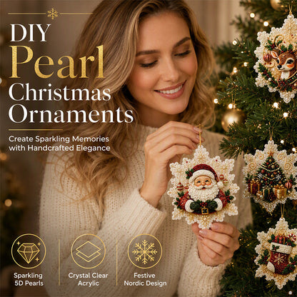 🎄✨ NÅ: 50 % RABATT I EN BEGRENSET PERIODE – DIY-julepynt med perler – 5D-diamantmalingssett – Glitrende perler – Akryl – Til juletre-, vindus- og festdekorasjon 🎅🌟🛡️