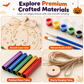 Lag din egen Halloween-dekorasjon – 50 % rabatt på gjør-det-selv-sett med gresskar i tre – Mal og dekorer – Flere ulike motiver – Perfekt for hele familien 💪🎨