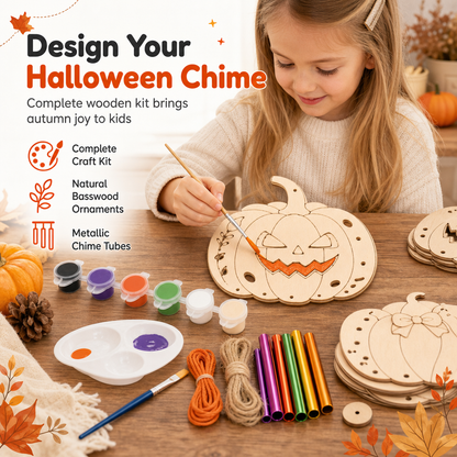 Lag din egen Halloween-dekorasjon – 50 % rabatt på gjør-det-selv-sett med gresskar i tre – Mal og dekorer – Flere ulike motiver – Perfekt for hele familien 💪🎨