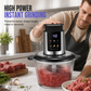 ⚡ 50% RABATT – 3-i-1 kjøkkenprosessor – kverner, pisker og skreller – 1000W motor – digital timer – for kjøtt, grønnsaker og nøtter🥩