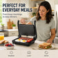 🔥 50% RABATT – Panini-grill med 180° åpning – sprø steking og jevn grilling – rask oppvarming – for smørbrød, biff og grønnsaker🥪
