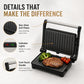 🔥 50% RABATT – Panini-grill med 180° åpning – sprø steking og jevn grilling – rask oppvarming – for smørbrød, biff og grønnsaker🥪
