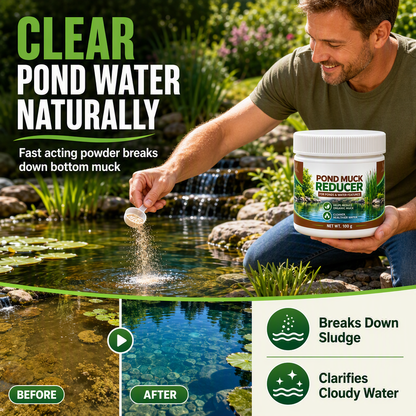 🐟 50% RABATT – Dammvannsklarer med naturlig bakterievirkning – angriper bunnslam direkte – gjenoppretter krystallklar vannkvalitet – trygg for fisk og planter