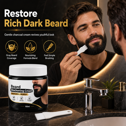 🧔 50% RABATT – Skjeggfargekrem – gjenoppretter mørk skjegg – jevn farge – enkel å påføre – for et ungdommelig og velstelt utseende