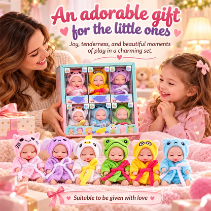 🎄✨ JUL: 50 % rabatt i en begrenset periode – Sjarmerende sett med minidukker – Gaveklar samling med realistiske, sovende ansikter – Den perfekte julegaven 🎁👶🛡️