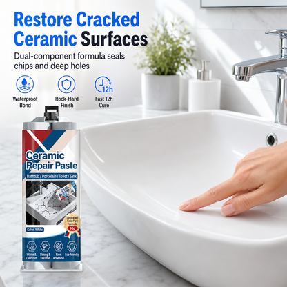 50 % rabatt på reparasjonssett for keramikk – Epoxyharpiks – Vanntett – Slitesterk – Fester seg til porselen, steintøy og marmor – Perfekt for badet 💪🚿