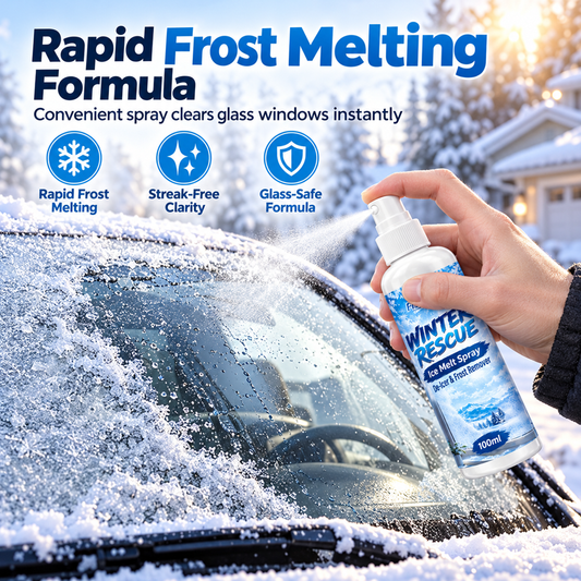 🔥 NÅ: 50 % RABATT I EN BEGRENSET PERIODE – Spray for fjerning av is og snø utendørs – Smelter rim og is ved kontakt – Trygg for kjæledyr – Skånsom mot betong 🧊❄️✨