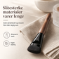 🖌️ Foundationpensel for sømløs påføring – tette fibre – ekte valnøttre – stripefri glød