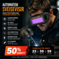 👓 50% RABATT – Profesjonelle sveisebriller – automatisk mørklegging – panoramasikt – PC-linser – UV/IR beskyttelse – lette & komfortable – for punktsveising og skjæring