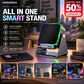 🎄✨ Julen: 50% Rabatt i Begrenset Tid｜5-i-1 Trådløs Induksjonshøyttalerstativ – 3500 mAh Nødladepowerbank – 360° Justerbar Holder – Fargerikt Ambientlys – Perfekt Julegave 🎁🔊🛡️